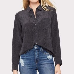 Rails Silk Button Up Top XS snake print - NWT